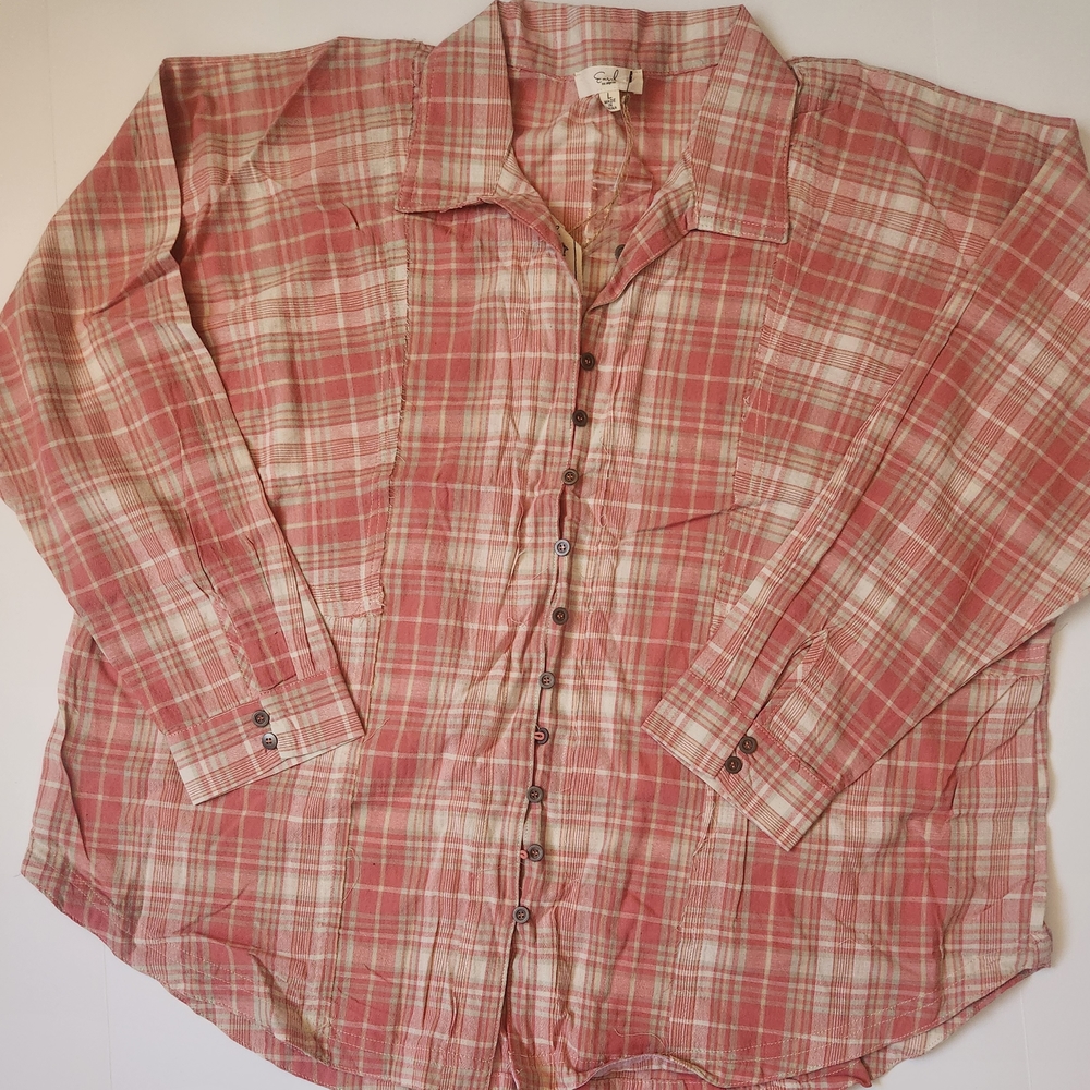 Easel Plaid Button-Up Shirt